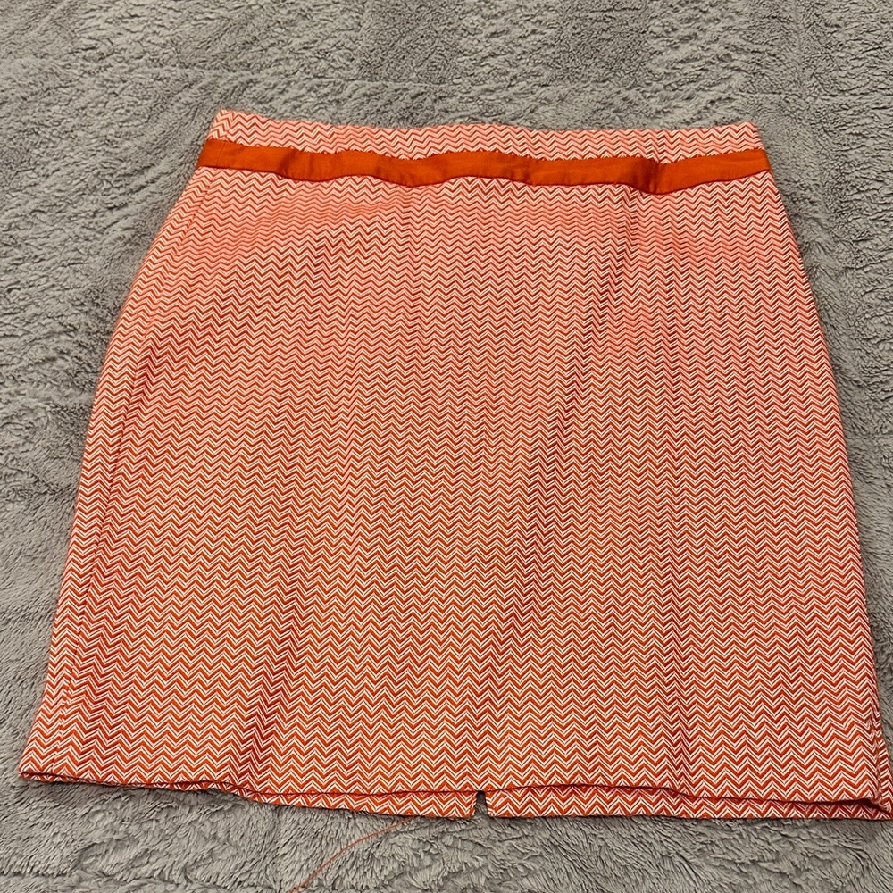 Orange Chevron Women's Pencil Skirt The Limited size 8